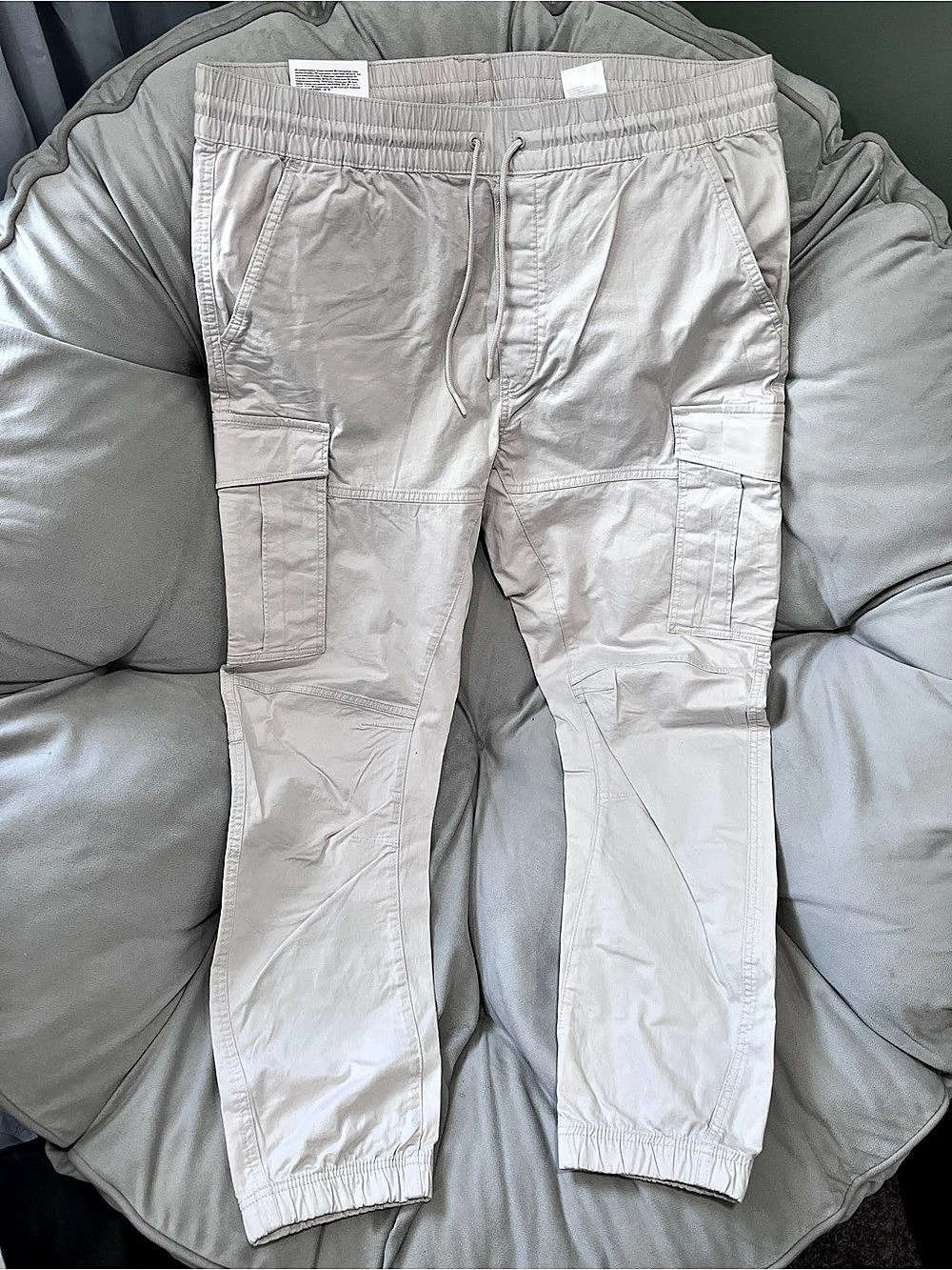 H&M Slim Fit Tapered Cargo Pants Gray XL